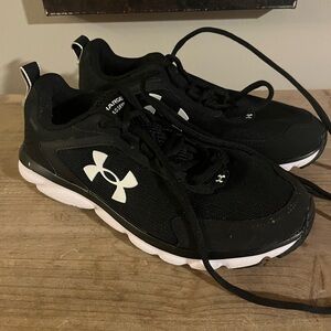 Under Armour Black and White Running Shoes‎